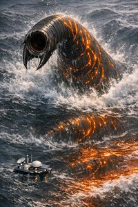 Illustration zu »Fremd« mit »Der letzte Leviathan« Fremd (Illustration)